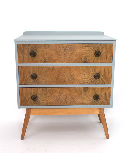 Mid Century Chest of Drawers Grey