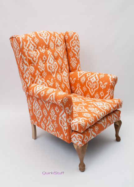 Wingback Chair OrangeWhite